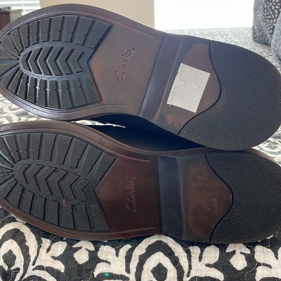 Men’s Dark Brown Leather and Suede Size 13 Clarks Lace-up with Tan Leather Trim - Picture 4 of 9